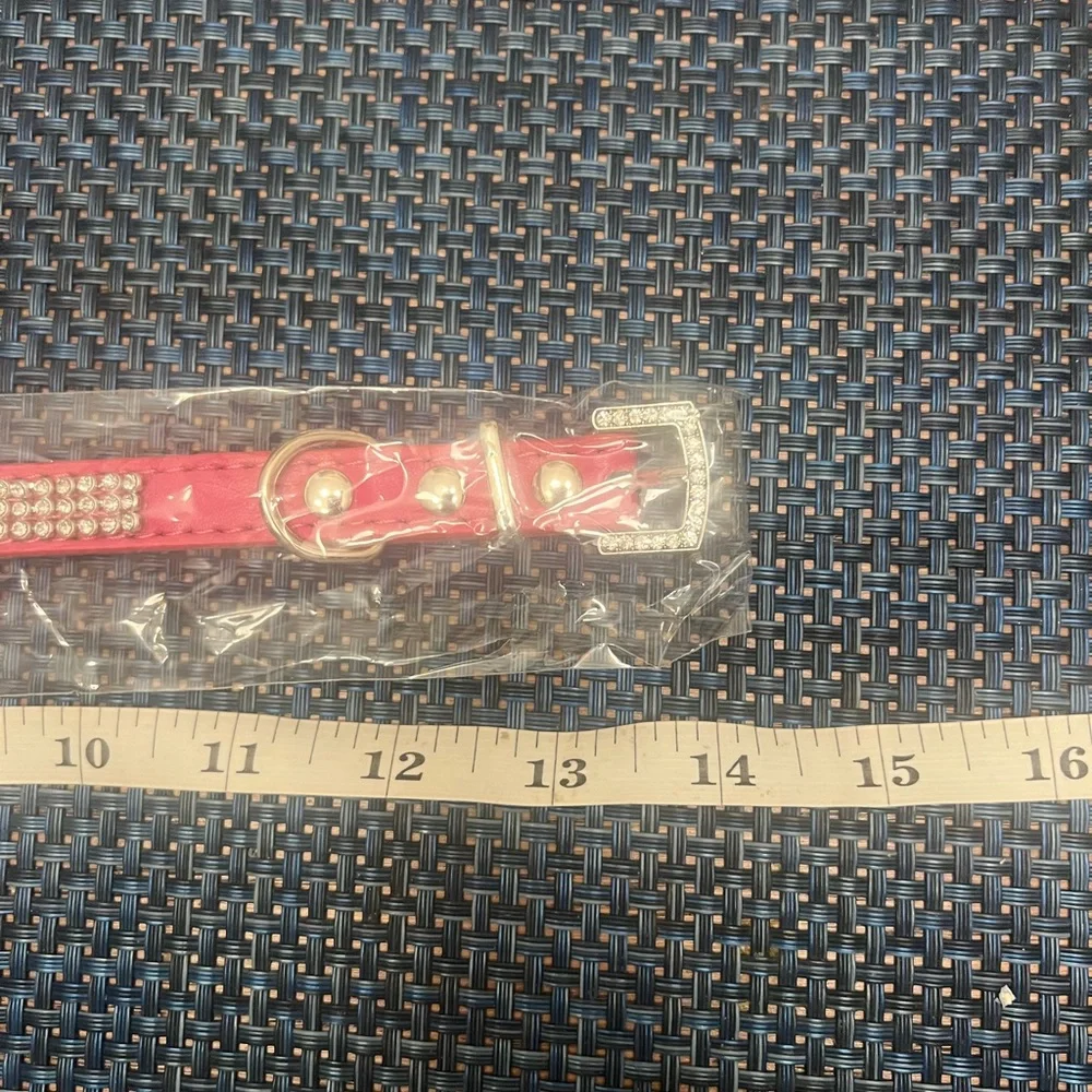 Pink Rhinestone Dog & Cat Collar Adjustable Sparkle